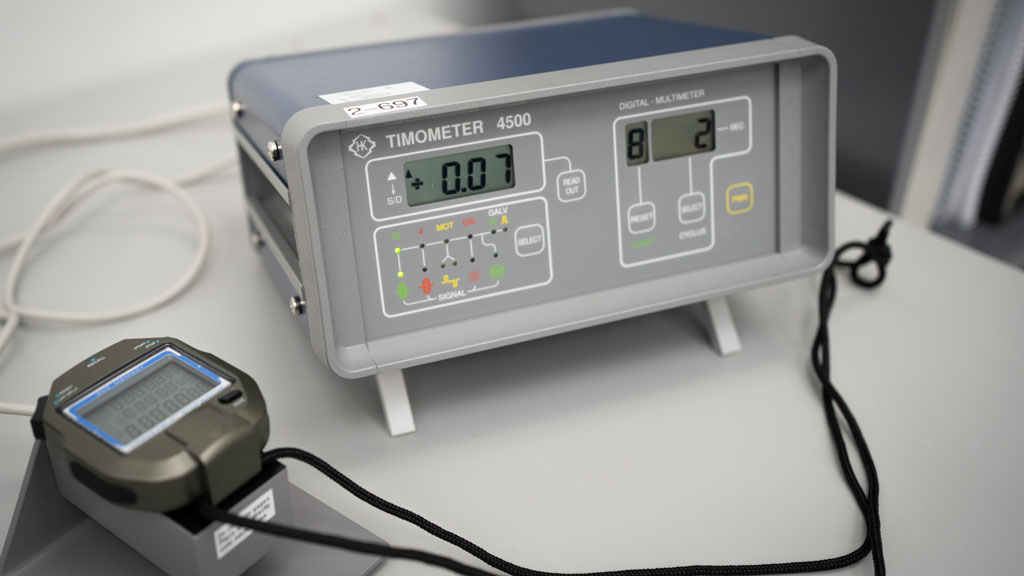 Precision calibration equipment in action